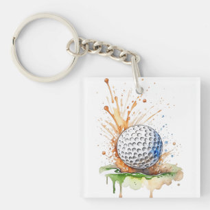 Fore-ever op de groene golfbal  sleutelhanger