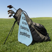 Fore Is Mijn Favoriete Nummer Blauw Grappig Golfhanddoek (Groen)
