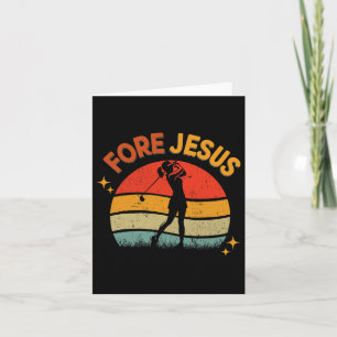 Fore Jesus Christelijk Golf Retro jaren '70 Religi Kaart