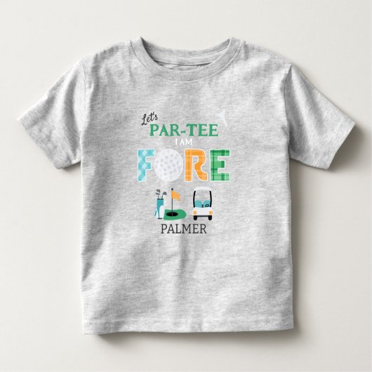 Fore, Let's Par-t-shirt Golf 4th Birthday Golfing Kinder Shirts (Voorkant)