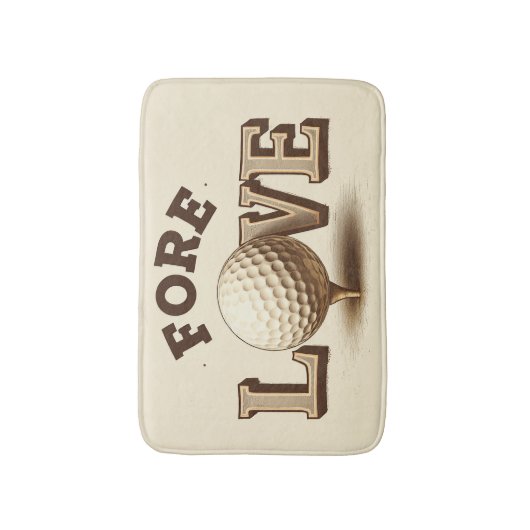 Fore Love Golf Badmat voor Golfers (Voorkant Verticaal)
