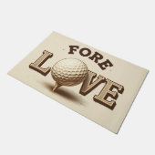 Fore Love Golf deurmat voor golfers (Schuin)