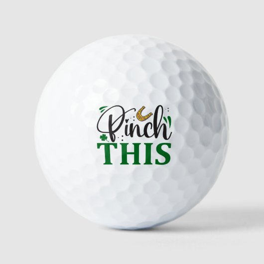 Fore-lucky Strikes Swing ‘Pinch This’ Ierse charme Golfballen (Voorkant)