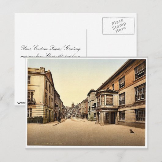 Fore Street, Totnes, England klassiek Photochrom Briefkaart (Voorkant / Achterkant)