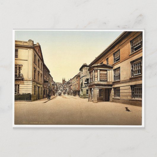 Fore Street, Totnes, England klassiek Photochrom Briefkaart (Voorkant)