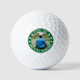 Fore-t-shirt nog steeds swingende gepersonaliseerd golfballen