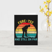 Fore-tee en nog steeds op par Grappig 40e verjaard Kaart (Gele Bloem)