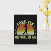 Fore-tee en nog steeds op par grappig golf 40e ver kaart (Gele Bloem)