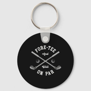 Fore Tee Golf Verjaardag 40e Verjaardag Dames Here Sleutelhanger