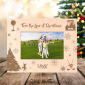 Fore the Love of Christmas Golf Christmas Wooden  Gegraveerde Lijstjes