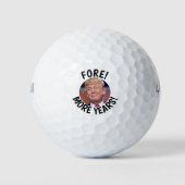 Fore! (vier) jaar meer! Grappige Trump golfbal Golfballen (Voorkant)