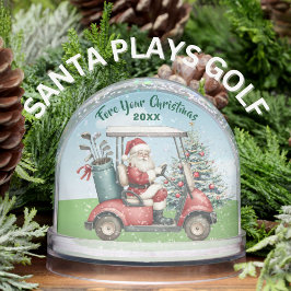 FORE YOUR CHRISTMAS SANTA PLAYS GOLF SNEEUWBOL