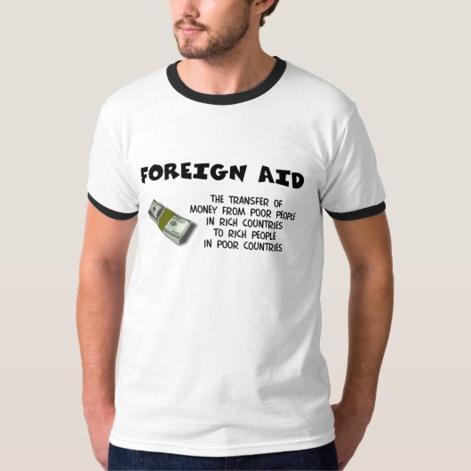Foreign Aid Joke T-shirt (Voorkant)