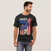 Foreign Host Family Dad Flag Hand Exchange Student T-shirt (Voorkant volledig)