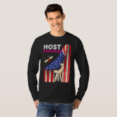 Foreign Host Family Daughter Flag Hand Exchange St T-shirt (Voorkant volledig)