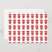 Foreign Language greetings telephone pattern Briefkaart (Voorkant / Achterkant)