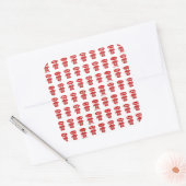 Foreign Language greetings telephone pattern Vierkante Sticker (Envelop)
