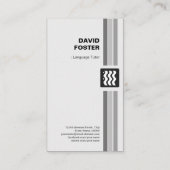 Foreign Language Tutor - Premium Double Sided Visitekaartje (Achterkant)