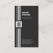 Foreign Language Tutor - Premium Double Sided Visitekaartje (Voorkant)