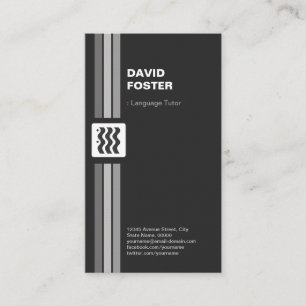 Foreign Language Tutor - Premium Double Sided Visitekaartje