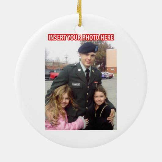 Forel Army Mam Ornament met aangepast Afbeelding (Achterkant)