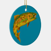 Forel Aspen Leaf Regenboog 2 Keramisch Ornament (Rechts)