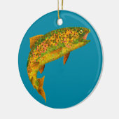 Forel Aspen Leaf Regenboog 2 Keramisch Ornament (Links)