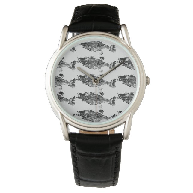 forel, baars en kwark drie visfavorieten horloge (Voorkant)