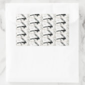 forel, baars en kwark drie vispierpillen rechthoekige sticker (Tas)