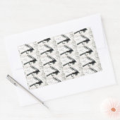 forel, baars en kwark drie vispierpillen rechthoekige sticker (Envelop)