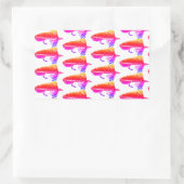 forel, baars en kwark drie vispierpillen rechthoekige sticker (Tas)