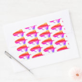 forel, baars en kwark drie vispierpillen rechthoekige sticker (Envelop)