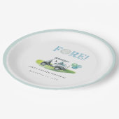 FOREL Blue Mini Golf Verjaardagspapier Borden Papieren Bordje (Gekanteld)
