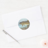 forel, brook ronde sticker (Envelop)