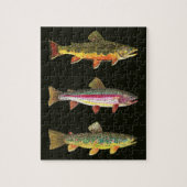 forel - Bruin, regenboog, Brook Legpuzzel (Verticaal)