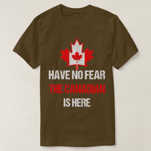 Forel Canadees gemaakt in Canada Maple Leaf-vlag T-shirt (Design voorkant)