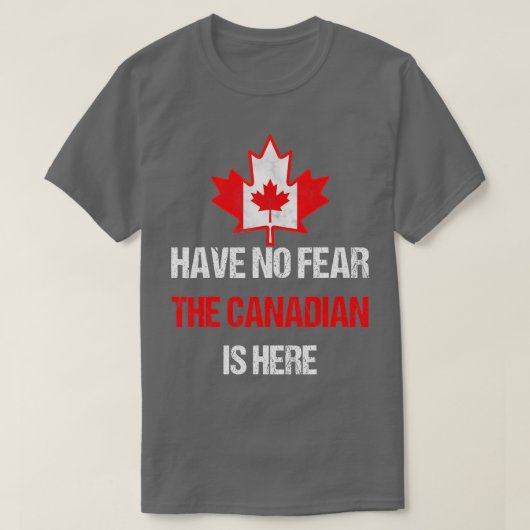 Forel Canadees gemaakt in Canada Maple Leaf-vlag T-shirt (Design voorkant)
