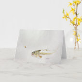 Forel die de vlieg van een visser achtervolgen kaart (Gele Bloem)