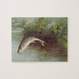 Forel die uit het water springt door S.A. Kilbourn Legpuzzel