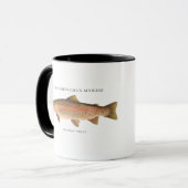 Forel die vist met het oogstbeeld van de regenboog mok (Voorkant links)