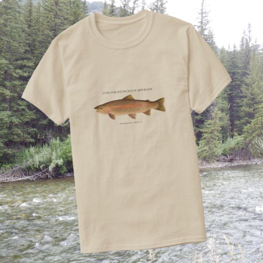 Forel die vist met het oogstbeeld van de regenboog t-shirt