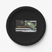 forel: Dunne lijnvlag Papieren Bordje (Voorkant)