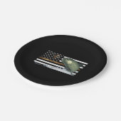 forel: Dunne lijnvlag Papieren Bordje (Gekanteld)