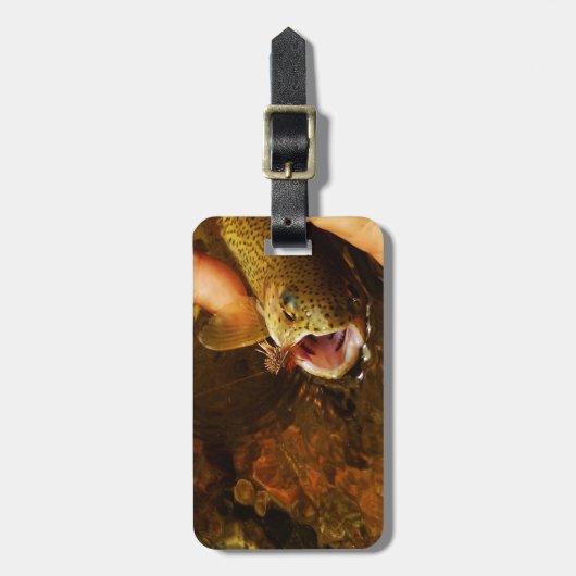 forel en vliegen bagagelabel (Voorkant verticaal)