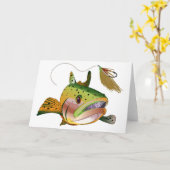 forel en vliegen kaart (Gele Bloem)