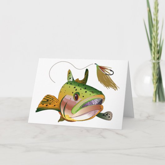 forel en vliegen kaart (Voorkant)