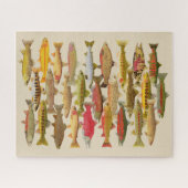 forel- en zalmpuzzel legpuzzel (Horizontaal)