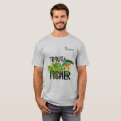 Forel Fisher Regenboogforel in natuurlijke omgevin T-shirt (Voorkant volledig)