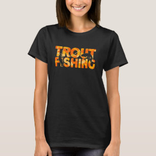 Forel Fisherman Oranje Camouflage Trout Vist T-shirt