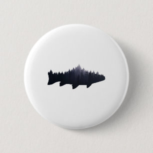 Forel - Flyvissen Natuur Buiten Visser Cadeau Ronde Button 5,7 Cm